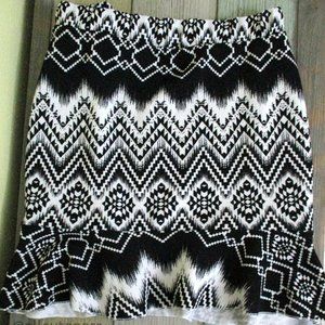 Black and White Short Skirt